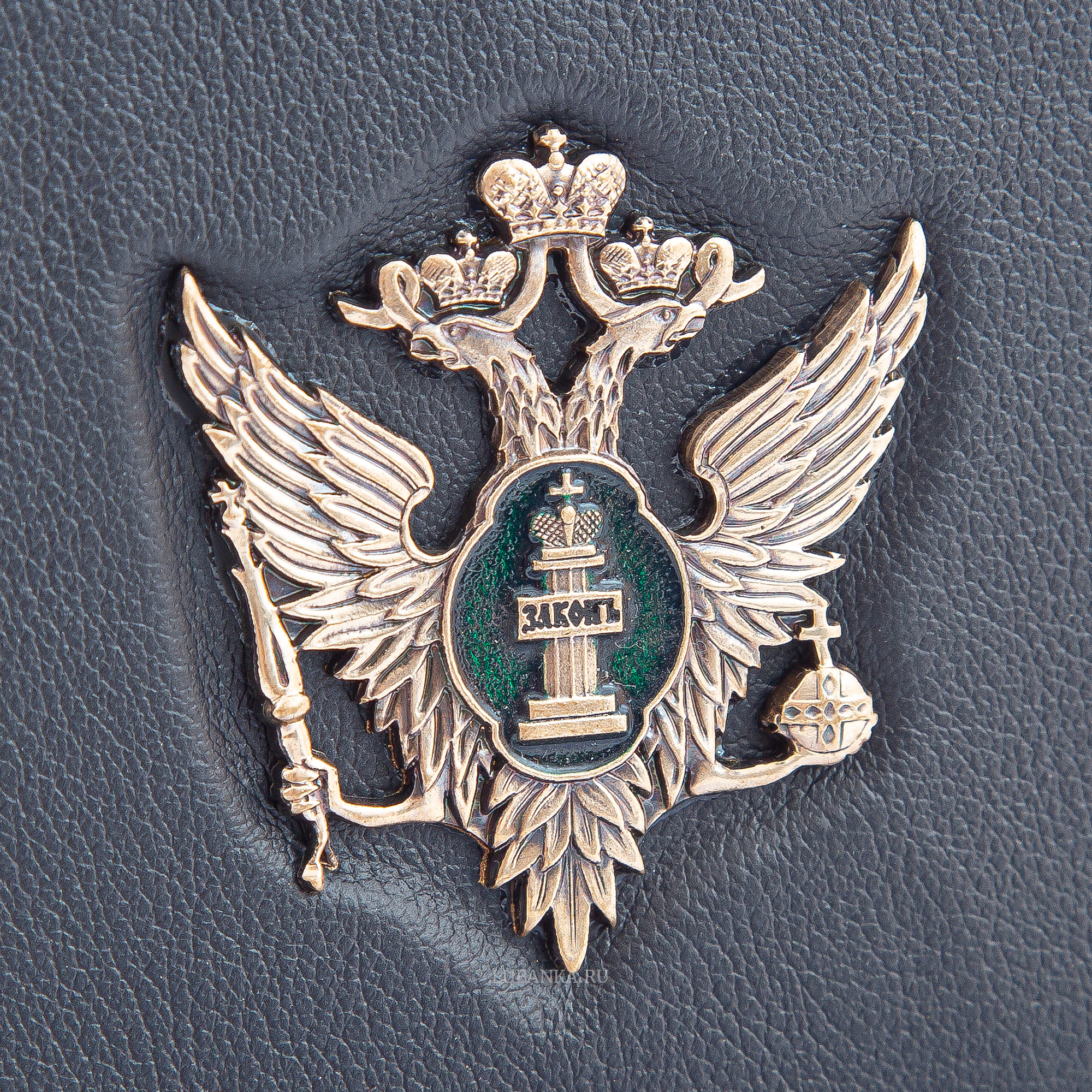 Обложка для автодокументов и удостоверения ФСИН с жетоном тёмно синяя
